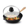 glass pan lid with steam hole and s/s rim for cookware